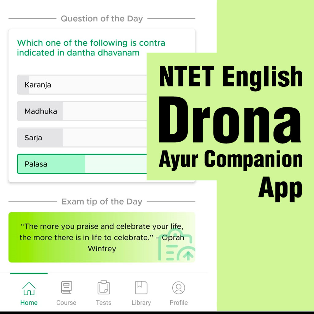 NTET English - Drona Ayur CompanionApp